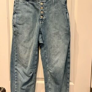 We The Free High Rise Denim Jeans - Sky Blue